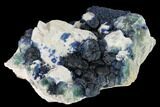 Dark Blue Fluorite on Quartz - Inner Mongolia #146911-2